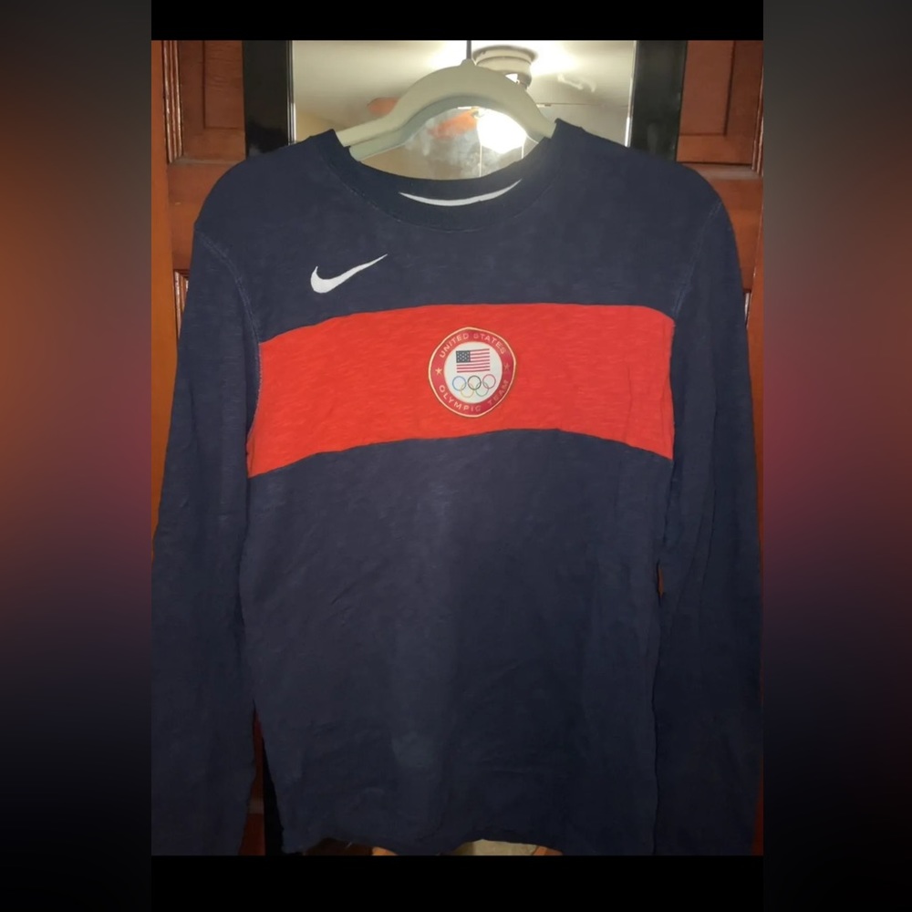 Vintage Nike USA Olympic Team Long Sleeve Shirt Mens Size Large L